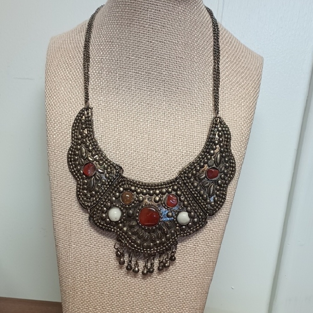 Vintage Bib Statement Necklace